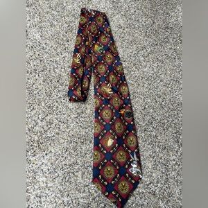 Vintage Tie Looney Tunes Mania Taz Bugs Daffy Tweety Sylvester Red Blue